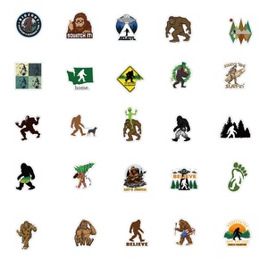 50 pegatinas verdes de grafiti de Orangután Salvaje de la Selva con patas de gato para exteriores - Product Image 6