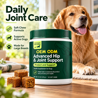 OEM ODM Friandises à mâcher souples pour articulations canines, Glucosamine Chondroïtine MSM, Soutien à la mobilité, Nutrition pour le bien-être des chiens de grande race