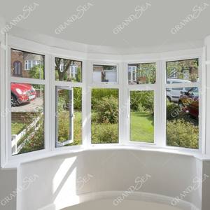 Fenêtre à <span class=keywords><strong>baie</strong></span> classique à prix abordable en aluminium blanc avec double vitrage trempé, 3 panneaux - Product Image 4