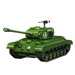 12GO 97011 2025 Nuevo Modelo de Tanque MOC City M26 <span class=keywords><strong>Pershing</strong></span> 1:28, Juguetes de Construcción DIY para Niños, Regalo, 1703 Piezas, Juego de Bloques de Construcción - Product Image 1