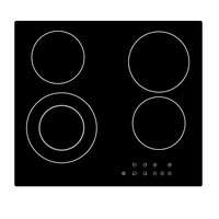 Appareils électroménagers intelligents, plaque de cuisson en céramique de 60 cm (24 pouces) avec 4 brûleurs, cuisinière électrique tactile