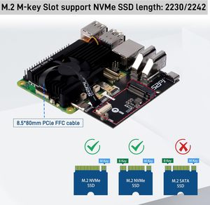 Geekpi mikro untuk untuk adaptor multifungsi <span class=keywords><strong>USB</strong></span> Tipe C dengan PCIe 3.0x1 M.2 NVMe 2230/2242 untuk <span class=keywords><strong>Raspberry</strong></span> <span class=keywords><strong>Pi</strong></span> 5 - Product Image 4