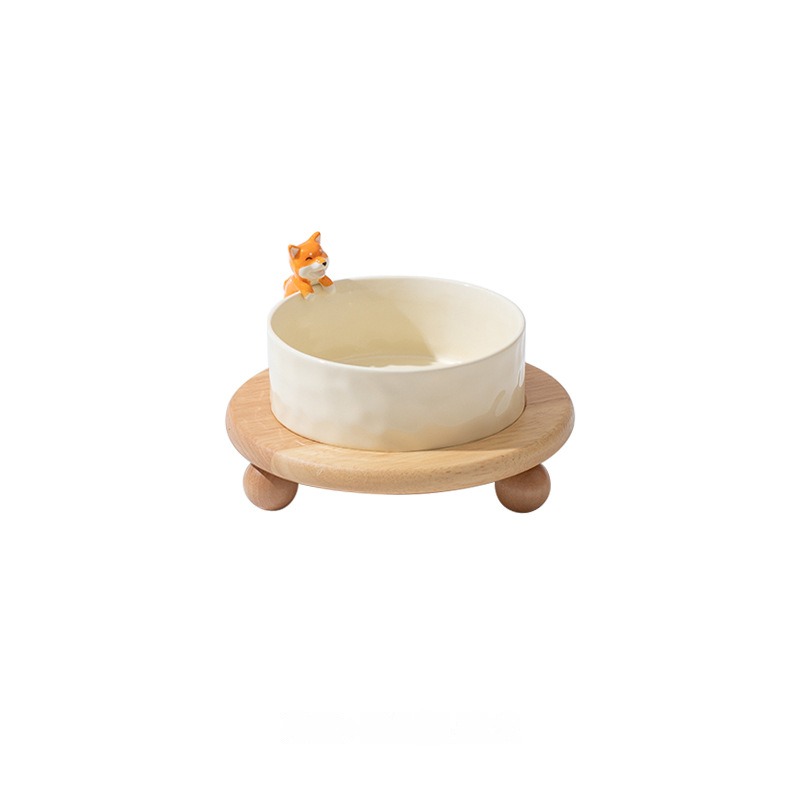 Dog+Single Bowl+Round Holder