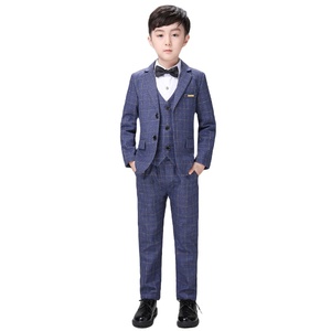 Nouveauté 2025 – Ensembles de Vêtements en Laine pour Enfants Garçons – <span class=keywords><strong>Blazer</strong></span> à Carreaux et Costume Décontracté Deux Pièces pour Garçon – Vente en Gros - Product Image 2