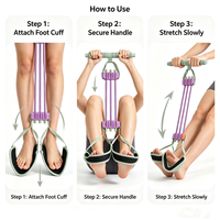 CZFIT Écarteur de pieds en latex de haute qualité, 60 livres, pour l'étirement et l'entraînement, confortable, pour la remise en forme à domicile, antidérapant et durable
