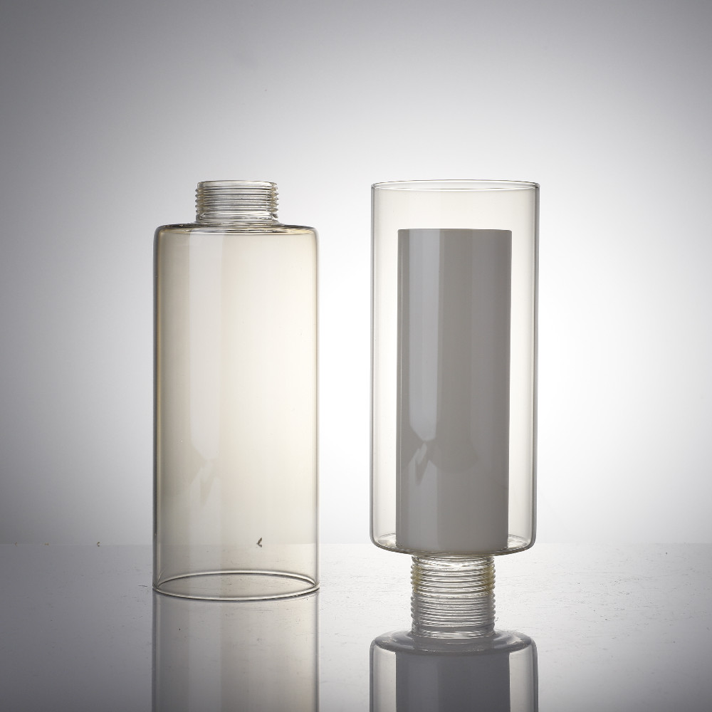 Новое поступление, подвесной цилиндр из боросиликатного стекла ручной работы, затенение для лампы из матового стекла