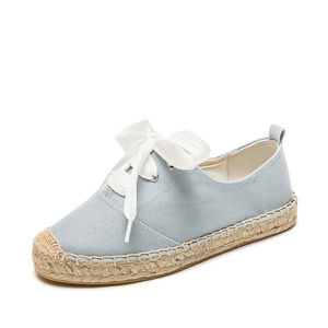 Espadrilles à lacets pour femmes, baskets minimalistes en toile respirante avec lacets en ruban, chaussures en jute tissé, chaussures de tous les jours - Product Image 6