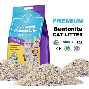 Litière pour chat en bentonite de qualité supérieure, ultra propre, agglomérante, faible en poussière, minérale naturelle, parfum lavande, fourniture OEM - Product Image 1