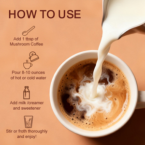 6 in 1 Mushroom <strong>Coffee</strong> Cordyceps Lion's Mane Shiitake King Trumpet Turkey Tail Reishi MCT Oil <strong>Coffee</strong> - Product Image 6