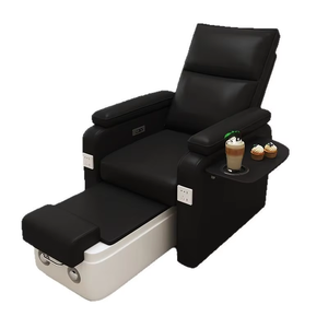 Nouveau mobilier de luxe pour salon de manucure, fauteuils de pédicure noirs avec plateforme, fauteuil de pédicure massant Doshower, spa pour les pieds de fabrication chinoise - Product Image 6