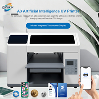 Nouvelle imprimante UV A3 à plat de conception moderne, entièrement automatique, multifonctionnelle / Machine d'impression jet d'encre Wi-Fi pour petites entreprises