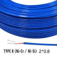 Kabel Termokopel Tipe K Tipe T Tipe J Kabel Kompensasi Plastik OEM ODM Sensor Suhu Termokopel