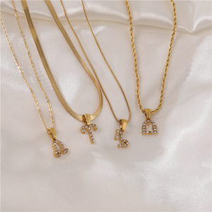 Mặt Dây Chuyền Mặt Dây Chuyền Mặt Dây Chuyền Bằng Thép Không Gỉ Hình Cung Hoàng Đạo Đá Cubic Zirconia Mạ Vàng 18K PVD - Product Image 4