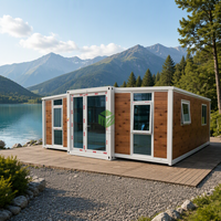 Module de conteneur extensible abordable, maisons préfabriquées de luxe 2-3 chambres, maisons miniatures préfabriquées 20/40 pieds pour livraison