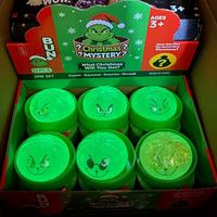 Jouets moelleux Grinch, créature verte à thème de Noël, jouet anti-stress en caoutchouc Grinch, boîte surprise créative, cadeau