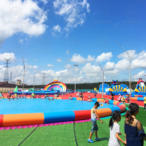 Piscina gonfiabile rotonda portatile, personalizzato blu giallo rosso verde blu gigante gonfiabile piscina per bambini adulti - Product Image 6