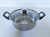 Ensemble de 12 ustensiles de cuisine, vente directe d'usine, casseroles et poêles avec bouilloire, poignée noire, ensemble de casseroles en acier inoxydable