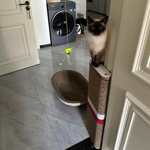 Chaise de canapé de table de <span class=keywords><strong>lit</strong></span> et de pied de carte d'angle à angle droit de conception unique avec <span class=keywords><strong>le</strong></span> conseil et <span class=keywords><strong>le</strong></span> jouet anti-rayures de chat - Product Image 4