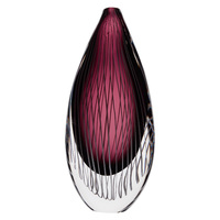 Ensemble d'objets en verre artistique soufflé à la main, sculpture en forme de goutte d'eau dégradée violet-rouge, centre de table, vase à bourgeons pour la décoration de luxe des hôtels
