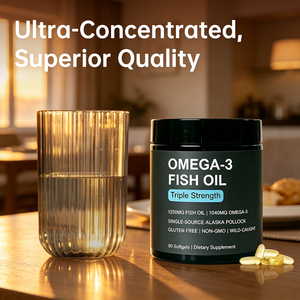 Olio di Pesce Omega <span class=keywords><strong>3</strong></span> Personalizzabile per Nutrizione Sportiva 1000mg 1250mg, Concentrato Naturale di EPA DHA da Pollock Selvaggio dell'Alaska in Capsule Softgel - Product Image 4