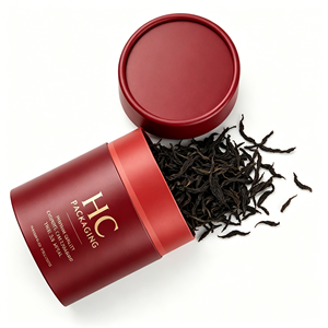 Boîte ronde en carton rigide écologique de luxe pour l'emballage de thé matcha en vrac de qualité supérieure, fabricant de logos personnalisés - Product Image 3