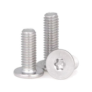 304 Stainless Steel Torx Head Flat Head Screws M2 M3 M4 M5 CM Plum Blossom Standard Grade 10.9 12.9 Passivated - Product Image 1