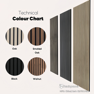 Pannello Acustico Decorativo 3D in <span class=keywords><strong>Legno</strong></span> e MDF, Pannello a <span class=keywords><strong>Doghe</strong></span> Ondulate Flessibili e Curvabili - Product Image 4