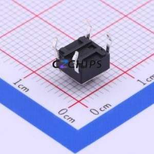 1TS005A-2700-5001 Tactile Switch Through hole-4P,6x6mm Switch Single Pole Single Throw Round Button 2.7N Through Hole - Product Image 2
