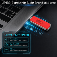 Logo Kustom USB 2.0/3.0 Kecepatan Tinggi Flash Drive Logam Geser Eksekutif Hadiah Bisnis Multi-Warna Portabel Garansi 1 Tahun