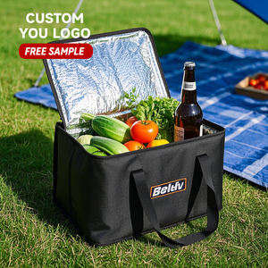 Refrigerator Grocery Foldable Custom Cooler <strong>Bag</strong> <strong>Thermal</strong> Cooler <strong>Bags</strong> Custom Logo Insulated Lunch Cooler <strong>Bag</strong> With Zipper - Product Image 1