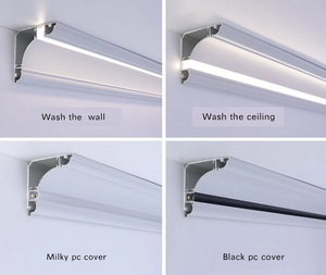 Perfil de Aluminio Luminoso <span class=keywords><strong>LED</strong></span> para <span class=keywords><strong>Esquina</strong></span> de Techo de 60x60 mm para Iluminación con Tiras <span class=keywords><strong>LED</strong></span>, Extrusión de Aluminio con Difusor de PC - Product Image 5