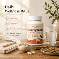 Capsules d'extrait de racine d'ashwagandha naturelles pour le soutien du sommeil, marque privée OEM, pour le soulagement du stress et l'amélioration de l'humeur