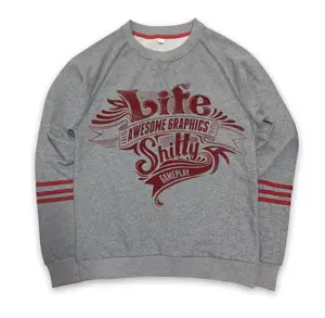 Custom logo sport sweatshirt supplier mens drop shoulder comfort colors sweatshirts for men without hoods