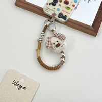 Nouvelle Chaîne de Téléphone en Peluche Chiot Style Forêt 2026, Porte-clés Tressé Fait Main, Sangle de Téléphone Bandoulière Style INS