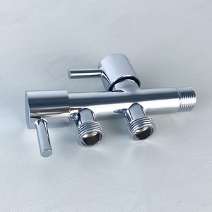 Oem vòi hoa sen vòi <span class=keywords><strong>3</strong></span> Chiều Màu Đen ba chiều van góc với hai tay cầm - Product Image 5