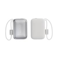 Chargeur rapide 2 en 1, batterie externe avec affichage LED, grande capacité 20000 mAh, mini, avec cordon intégré, interfaces Type-C