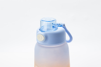Bouteille ventrue en plastique dégradé givré, sans BPA, écologique, avec marqueur de temps et poignée, pour boire directement, 26OZ 800ml