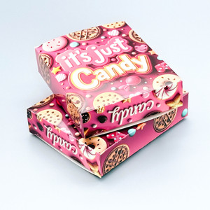 Tùy Chỉnh Có Thể Gập Lại Giấy Hộp Quà Tặng Cho Các Mặt Hàng Bánh Bánh Cookie Kẹo Donut Bao Bì Xử Lý Nhỏ Gable Bao Bì Thực Phẩm Hộp - Product Image 1