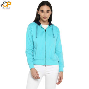 Sudadera con capucha para mujer, de algodón y polar, con cremallera, producto de alta calidad, Invierno - Product Image 2