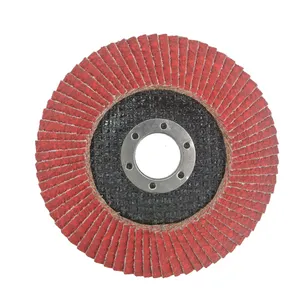 Flap Disc SATC 4.5 Inch Ceramic Aluminum Oxide Flap Disc Durable Red 115*22mm Abrasive Tools For Polishing Metal Stainless Steel Bronze