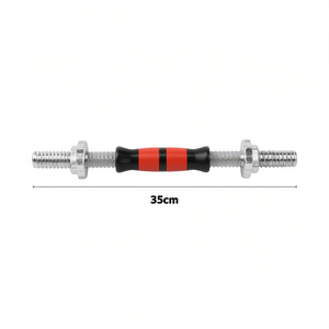 Poignée en caoutchouc massif de 35 cm avec écrou hexagonal en fer pour haltères - Product Image 1