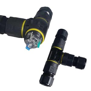2 Connettori Rapidi a T IP68 a 3 Posizioni per Cavi Elettrici da 6-12mm Dimensioni 122x80x30mm - Product Image 1