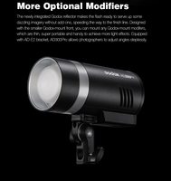 Flash de studio Godox AD300Pro pour extérieur, 300Ws avec batterie rechargeable de 2600mAh pour la photographie en studio