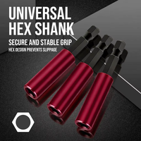 LXDTE Tige d'extension magnétique hexagonale 1/4 de 60 mm en acier au carbone avec adaptateur à dégagement rapide pour perceuse à percussion et réparation industrielle