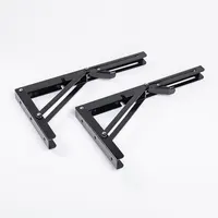 Foldable Adjustable Wall Side Mount Shelf Support Hardware Metal Folding Wood Table Floating Shelves Bracket 8 to 24 Inch