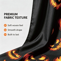 Rideau de Douche Halloween Imperméable en Tissu Blanc Gaufré avec Bordure Dentelle Victorienne – Décoration Salle de Bain Effrayante pour Maisons Hantées (Vente en Gros)