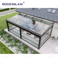 Véranda Rogenilan, gazebo, véranda en aluminium, serre avec fenêtres et portes, fournisseur de verrière, wintergarten