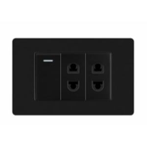 Giá thấp bán buôn 1 bài 1 tuyến đường + đôi 2-cực ổ cắm hiện đại công tắc điện và ổ cắm - Product Image 3