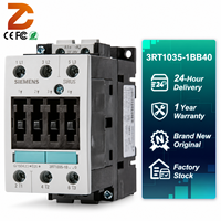 Contacteur de puissance Siemens 3RT1035-1BB40 SIRIUS, 3 pôles, 40A, AC-3, 18,5 kW, 400V, bobine 24V DC, 1NO 1NC, bornes à vis, taille S2, industriel