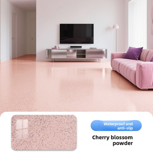 Self-leveling Colored Sand <strong>Epoxy</strong> <strong>Floor</strong> <strong>Coating</strong> with Marble Effect High-gloss Water-based <strong>Floor</strong> Paint Brush Application - Product Image 2